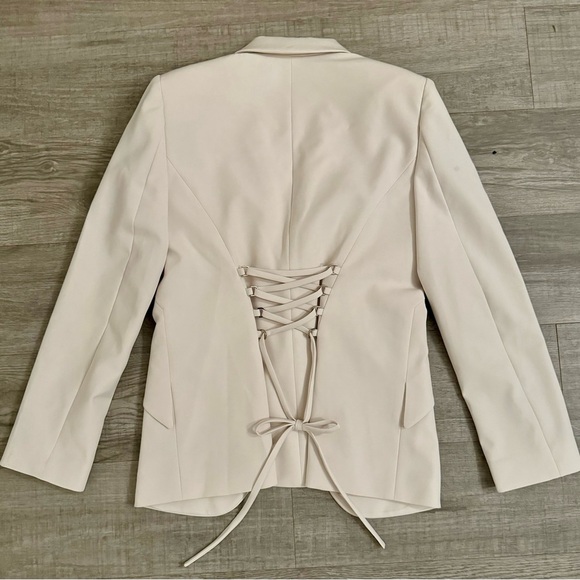 WHBM Office Siren Cream Blazer Suit Jacket NWT - Picture 7 of 9